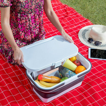 Cesta de Picnic Plegable con Tapa-Mesa