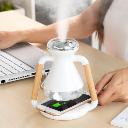 Humidificador Difusor de Aromas y Cargador Inalámbrico 3 en 1 Misvolt