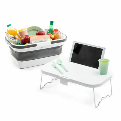 Cesta de Picnic Plegable con Tapa-Mesa