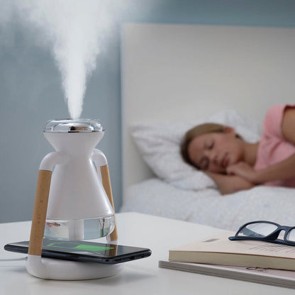 Humidificador Difusor de Aromas y Cargador Inalámbrico 3 en 1 Misvolt